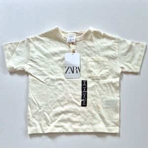 NWT Zara White Cream TShirt Short Sleeve Button Up Shirt